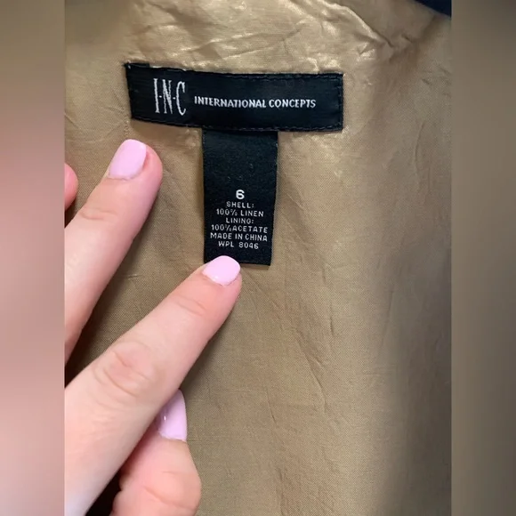 EUC 100% Linen tan dress - Picture 5 of 6